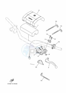 YZ250 (BCR9) drawing HANDLE SWITCH & LEVER