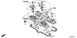 CB1100NAH UK - (E) drawing CYLINDER HEAD COVER