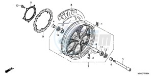 NC700SD NC700S Europe Direct - (ED) drawing FRONT WHEEL