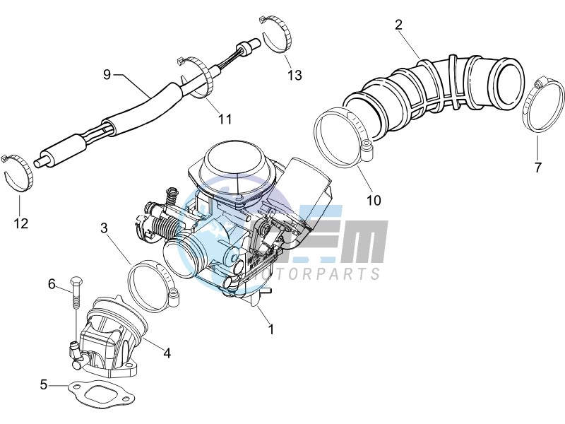 Carburettor assembly - Union pipe