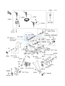 EX250 J [NINJA 250R] (J8F-J9FA) J8F drawing IGNITION SWITCH_LOCKS_REFLECTORS