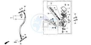 CB125T drawing FR. BRAKE MASTER CYLINDER