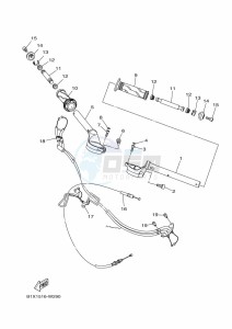 YZF320-A YZF-R3 (B2XH) drawing STEERING HANDLE & CABLE