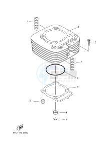 YFM350 YFM350FWA GRIZZLY 350 4WD (1SG1) drawing CYLINDER