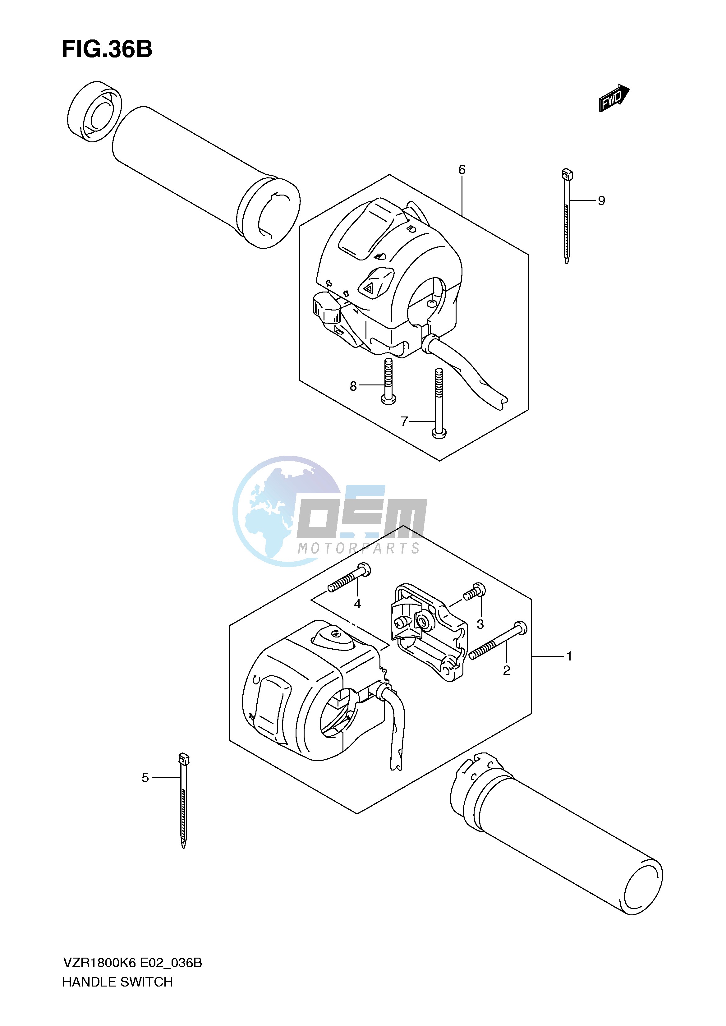 HANDLE SWITCH (VZR1800ZK9 ZUFK9 ZL0 ZUFL0)