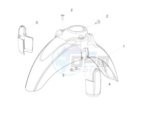 Scarabeo 50 2t drawing Front body VI - Front mudguard