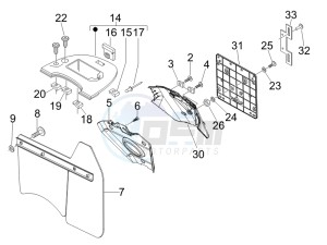 LX 150 4T E3 drawing Rear cover - Splash guard