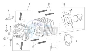 SR 125-150 drawing Head - Cylinder - Piston