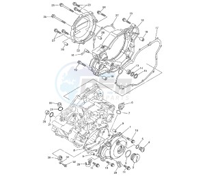 YZ F 250 drawing CRANKCASE COVER