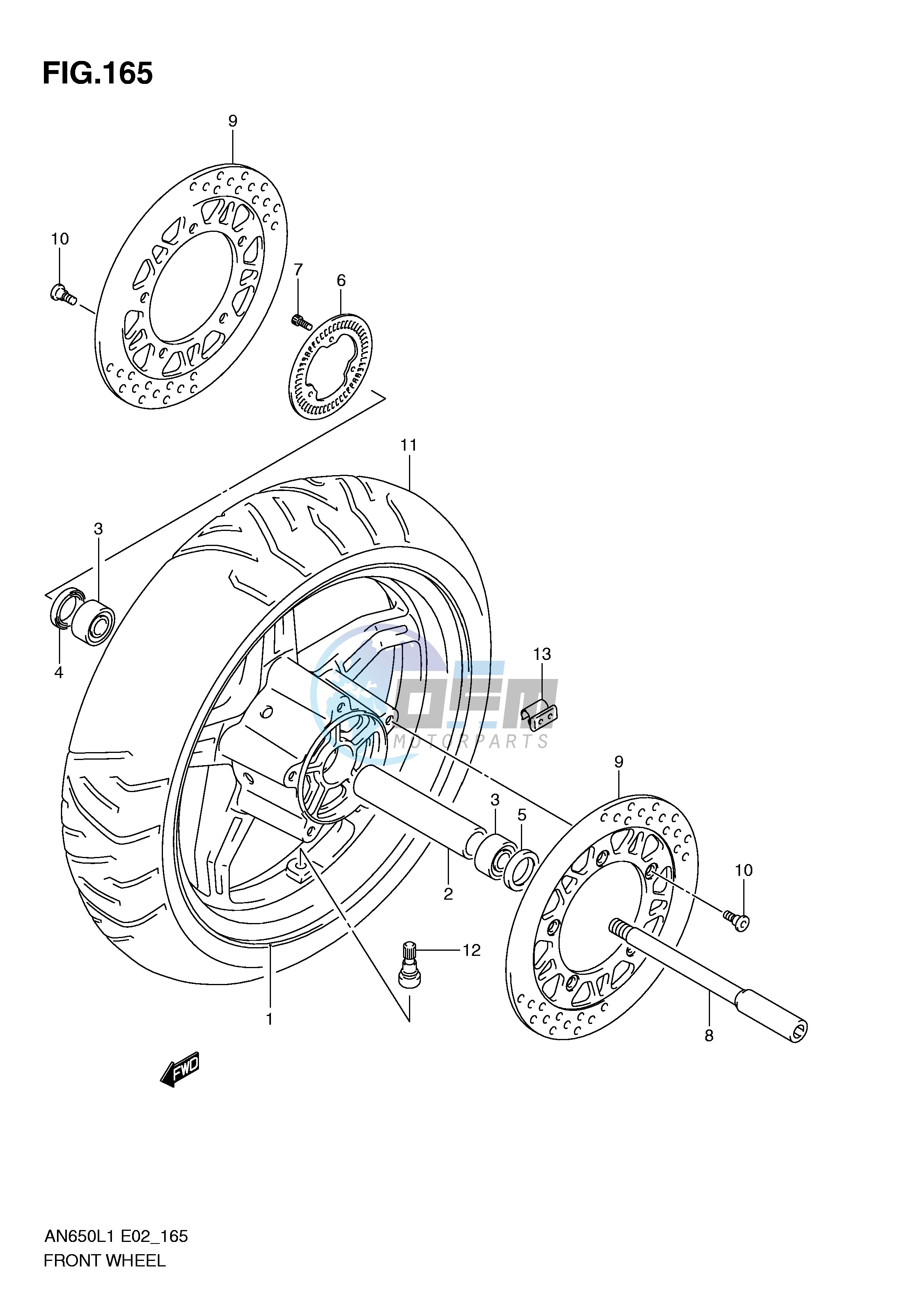 FRONT WHEEL (AN650AL1 E51)