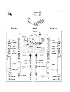 KX65 KX65ABF EU drawing Front Fork