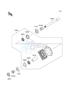 KX250F KX250T6F EU drawing Front Hub