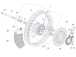 V7 III Racer 750 e4 (EMEA) drawing Front wheel