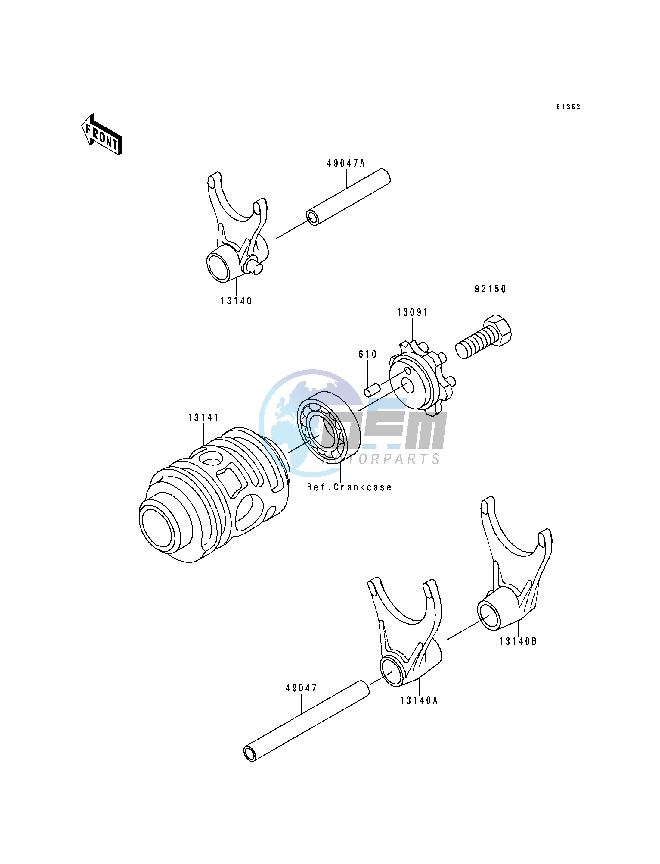 GEAR CHANGE DRUM_SHIFT FORK-- S- -