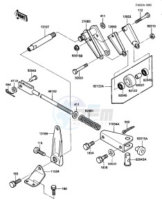 KLT 200 C [KLT200] (C2) | DIFFIRENTIAL AXLE [KLT200] drawing CHAIN TENSIONER -- 84 KLT200-C2- -