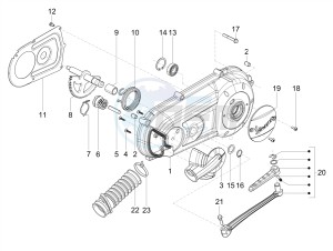 VX-VXL-SXL 150 4T 3V drawing Crankcase cover - Crankcase cooling