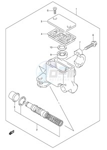 LT-F250 (E17) drawing FRONT MASTER CYLINDER (MODEL K2 K3 K4 K5)