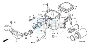 TRX420FPMA U / PS 4WD drawing AIR CLEANER