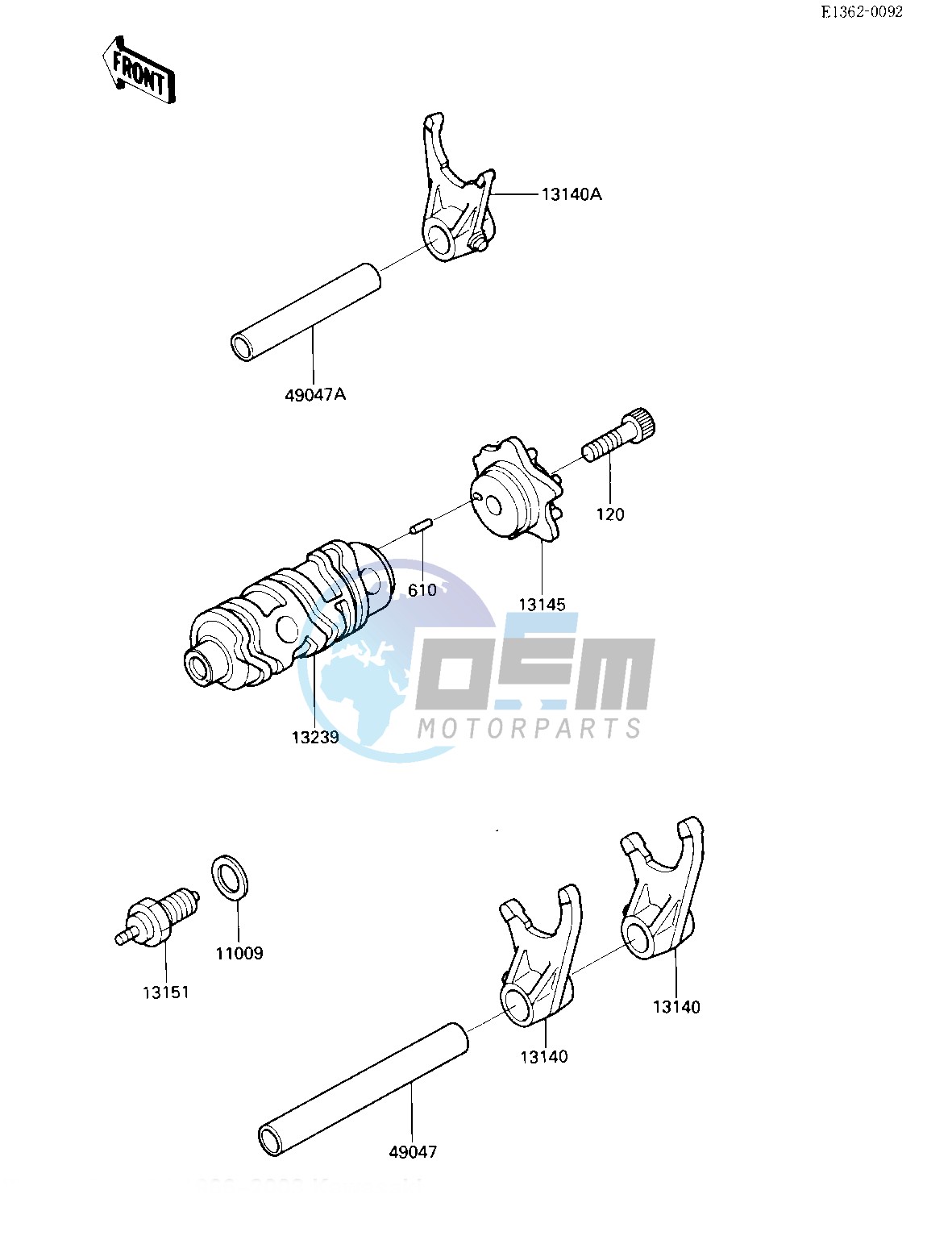 GEAR CHANGE DRUM_SHIFT FORK-- S- -