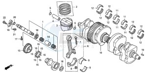 CB1300 CB1300SUPER FOUR drawing CRANKSHAFT/PISTON