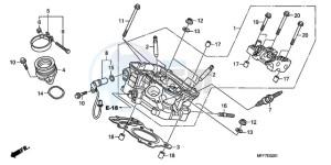 XL700VA9 UK - (E / ABS MKH) drawing REAR CYLINDER HEAD