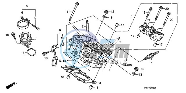 REAR CYLINDER HEAD