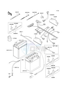 KVF 400 C [PRAIRIE 400 4X4] (C1-C4) [PRAIRIE 400 4X4] drawing CHASSIS ELECTRICAL EQUIPMENT