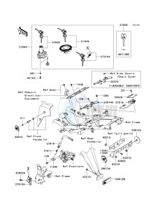 EX250 J [NINJA 250R] (J8F-J9FA) J9F drawing IGNITION SWITCH_LOCKS_REFLECTORS