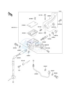 KLX 250 D [KLX250R] (D2-D4) [KLX250R] drawing FRONT MASTER CYLINDER