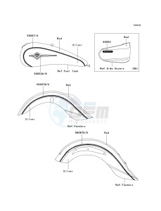 VN 1600 A [VULCAN 1600 CLASSIC] (A6F-A8FA) A7F drawing DECALS-- RED_SILVER- --- A7F- --- CN- -