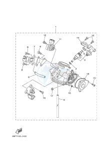 YFM550FWAD YFM550PF GRIZZLY 550 EPS (2LBA) drawing THROTTLE BODY ASSY 1