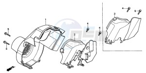 SRX90 50 drawing FAN COVER/SHROUD