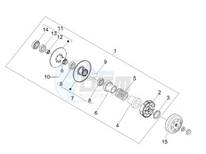 Sprint 50 4T 2V 25 kmh (EMEA) drawing Driven pulley