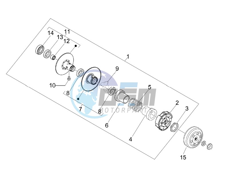 Driven pulley