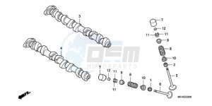 CBF1000TA UK - (E / ABS MKH) drawing CAMSHAFT/VALVE