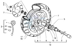 X9 500 drawing Front wheel