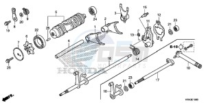 TRX500FE2E TRX500FE2 Europe Direct - (ED) drawing GEARSHIFT FORK