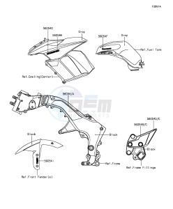 Z1000SX_ABS ZX1000MEF FR GB XX (EU ME A(FRICA) drawing Decals(Gray)