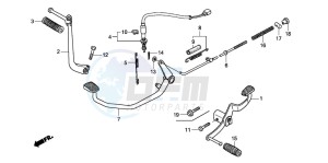 ANF125 drawing PEDAL/KICK STARTER ARM