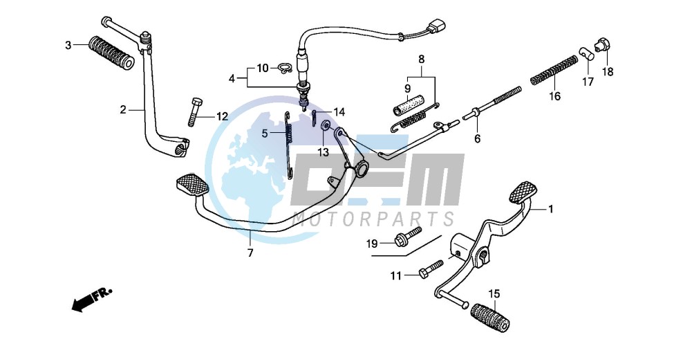 PEDAL/KICK STARTER ARM