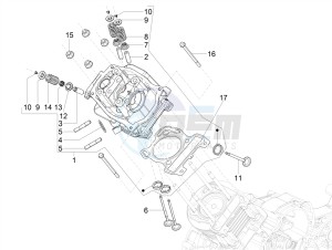 VXL 125 4T 3V drawing Head unit - Valve