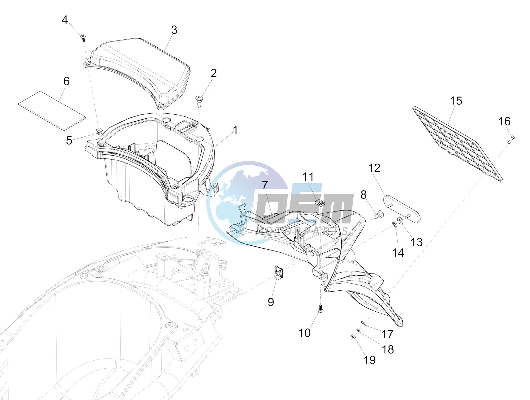 Rear cover - Splash guard