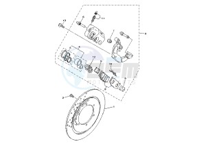 XVS DRAG STAR 650 drawing FRONT BRAKE CALIPER MY01-02