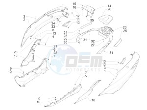 MP3 500 LT Sport-Business NOABS-ABS E4 (EMEA) drawing Side cover - Spoiler