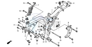 CB600F2 CB600F drawing FRAME BODY