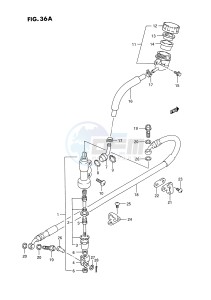 RM125 (E3) drawing REAR MASTER CYLINDER (MODEL P R S)