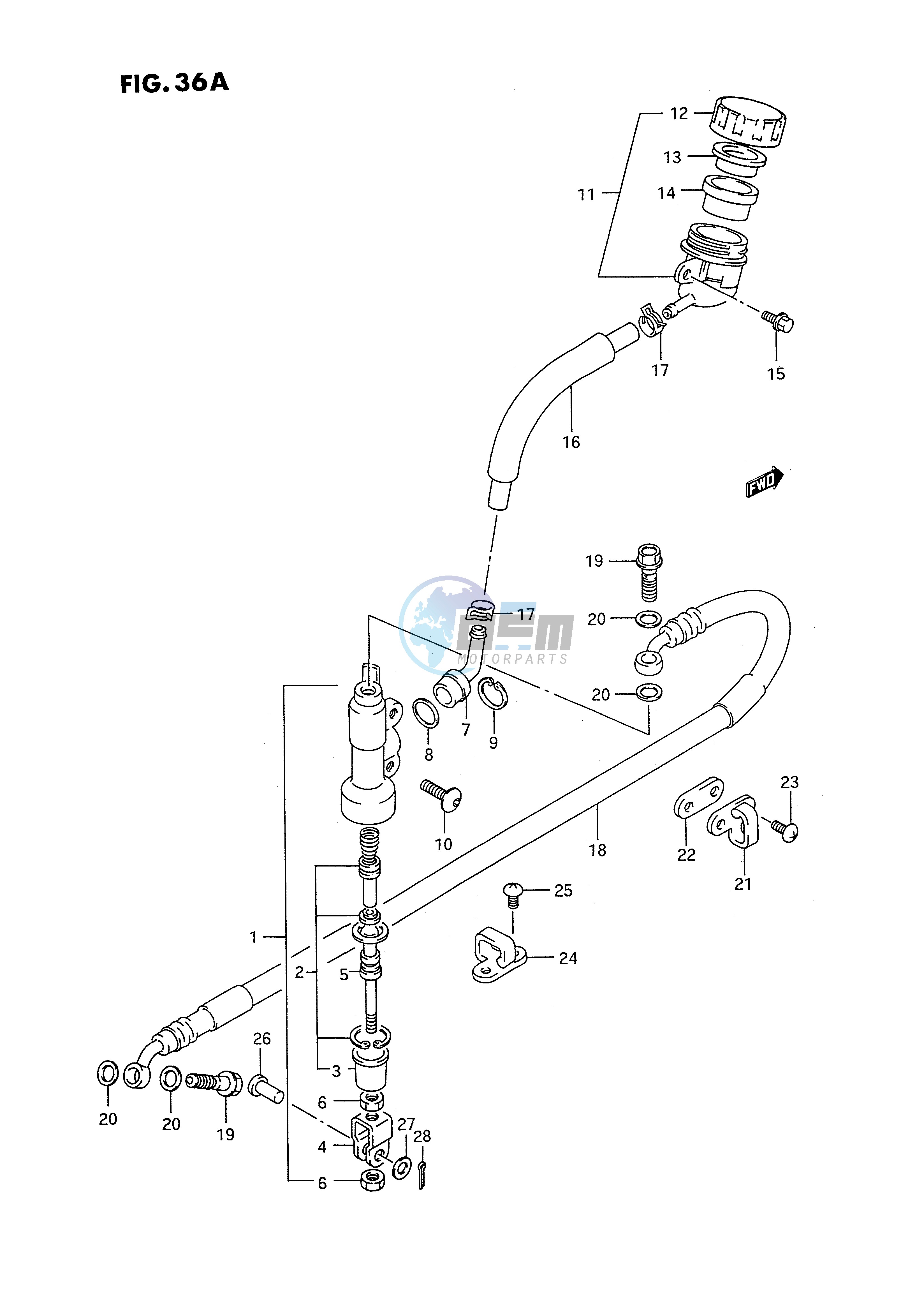 REAR MASTER CYLINDER (MODEL P R S)