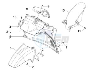 Carnaby 250 4t ie e3 drawing Wheel housing - Mudguard