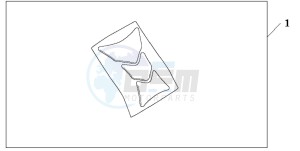 CB250 drawing TANK PAD HONDA WING LOGO