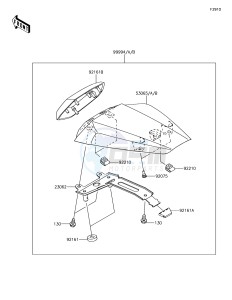 NINJA ZX-10R ZX1000SJFA XX (EU ME A(FRICA) drawing Accessory(Single Seat Cover)